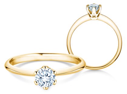 Solitärring The One in 14K Gelbgold mit Diamant 0,50ct